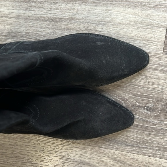 Vintage Foundry Co. Women's Black Suede Mid calf Boots 9 Western Casual Boho - Picture 6 of 9